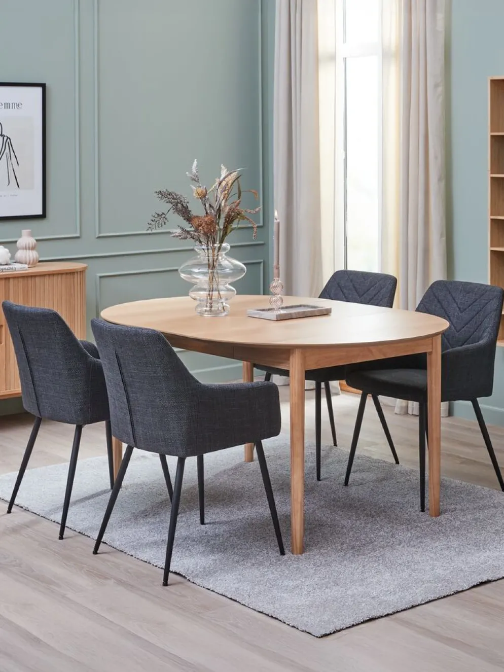 MARSTRANDMesa de comedor MARSTRAND Ø110/110x200 roble natural