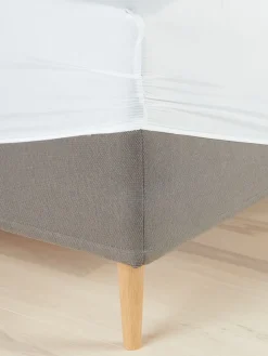 MIRIAMBASICSábana bajera ajustable microfibra MIRIAM 90x200x25 blanco