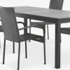 MOSS + GUDHJEMMesa MOSS L214/315 + 4 sillas GUDHJEM gris