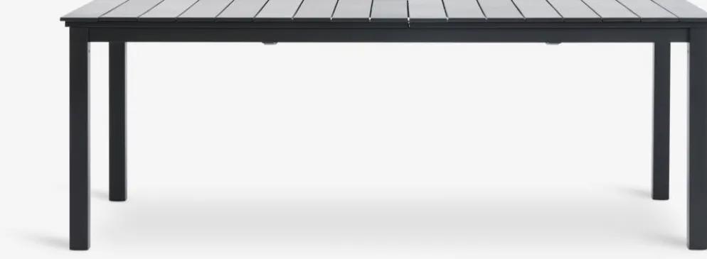 MOSS + STRANDBYMesa MOSS L214/315 + 4 sillas STRANDBY gris
