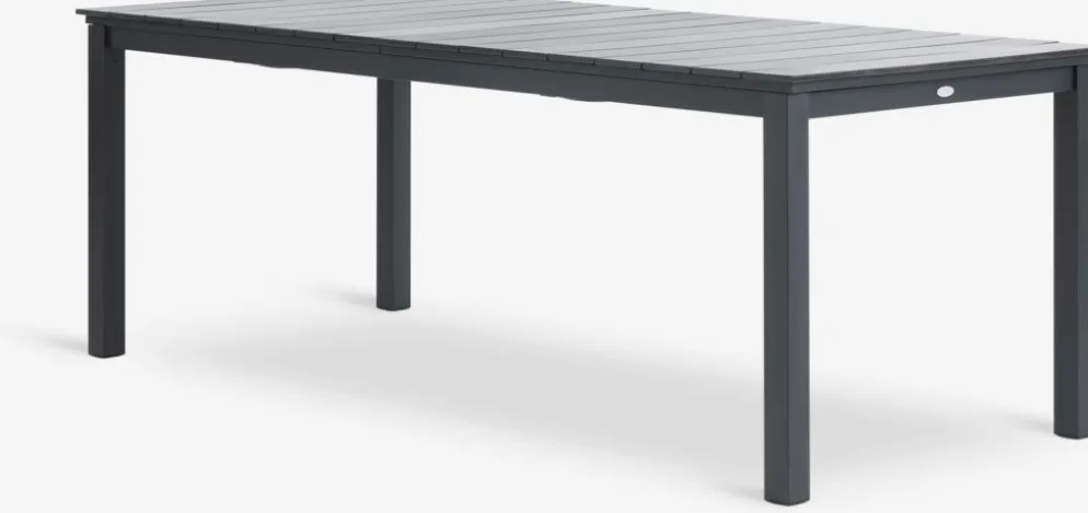 MOSS + STRANDBYMesa MOSS L214/315 + 4 sillas STRANDBY gris