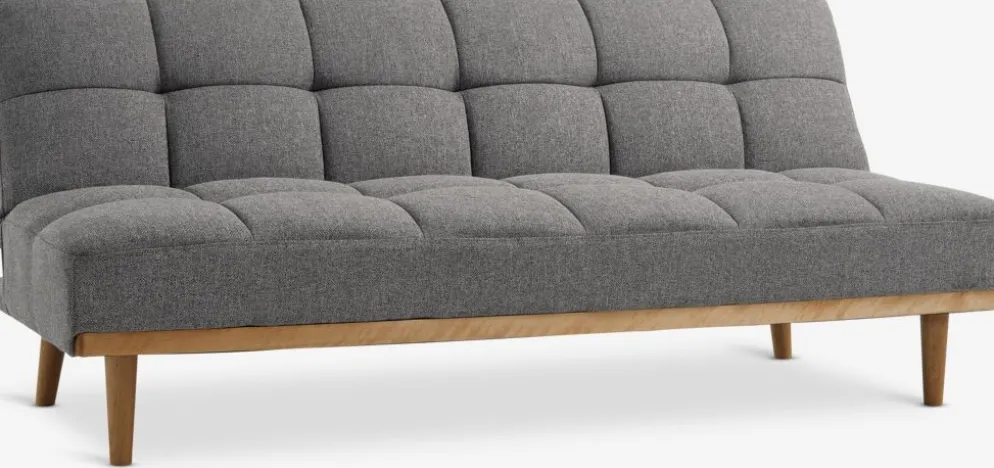 NEJEDESofá cama NEJEDE tela gris claro