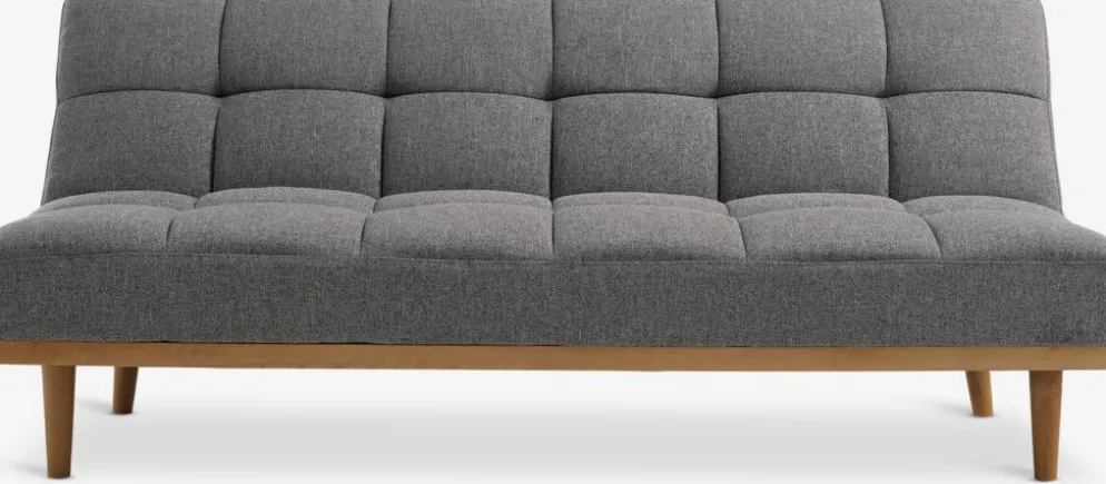 NEJEDESofá cama NEJEDE tela gris claro