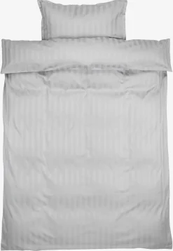 NELLGOLDJuego funda nórdica satén NELL 155x220 gris claro