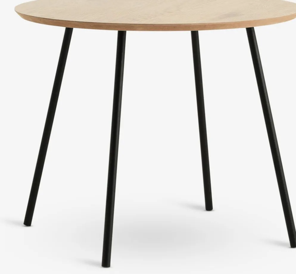 NYBOMesa auxiliar NYBO Ø55 color roble cálido/negro