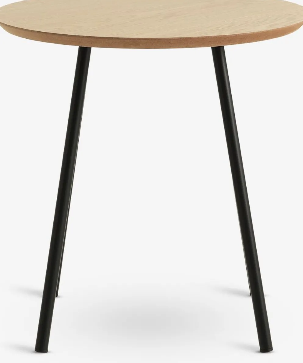 NYBOMesa auxiliar NYBO Ø40 color roble cálido/negro