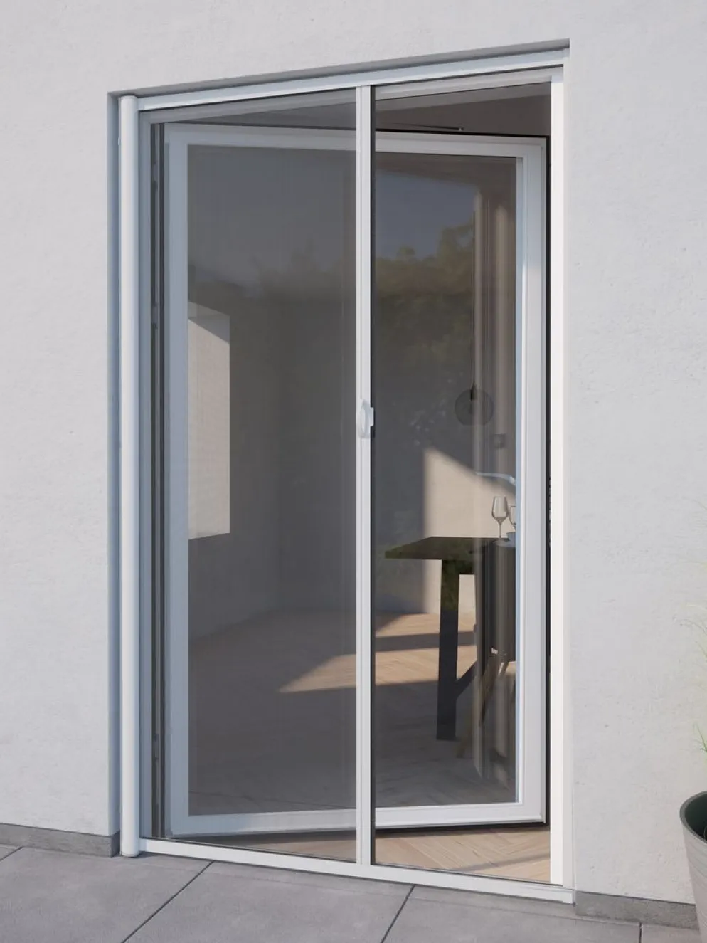 NYORDMosquitera enrollable NYORD 125x220 para puerta blanco