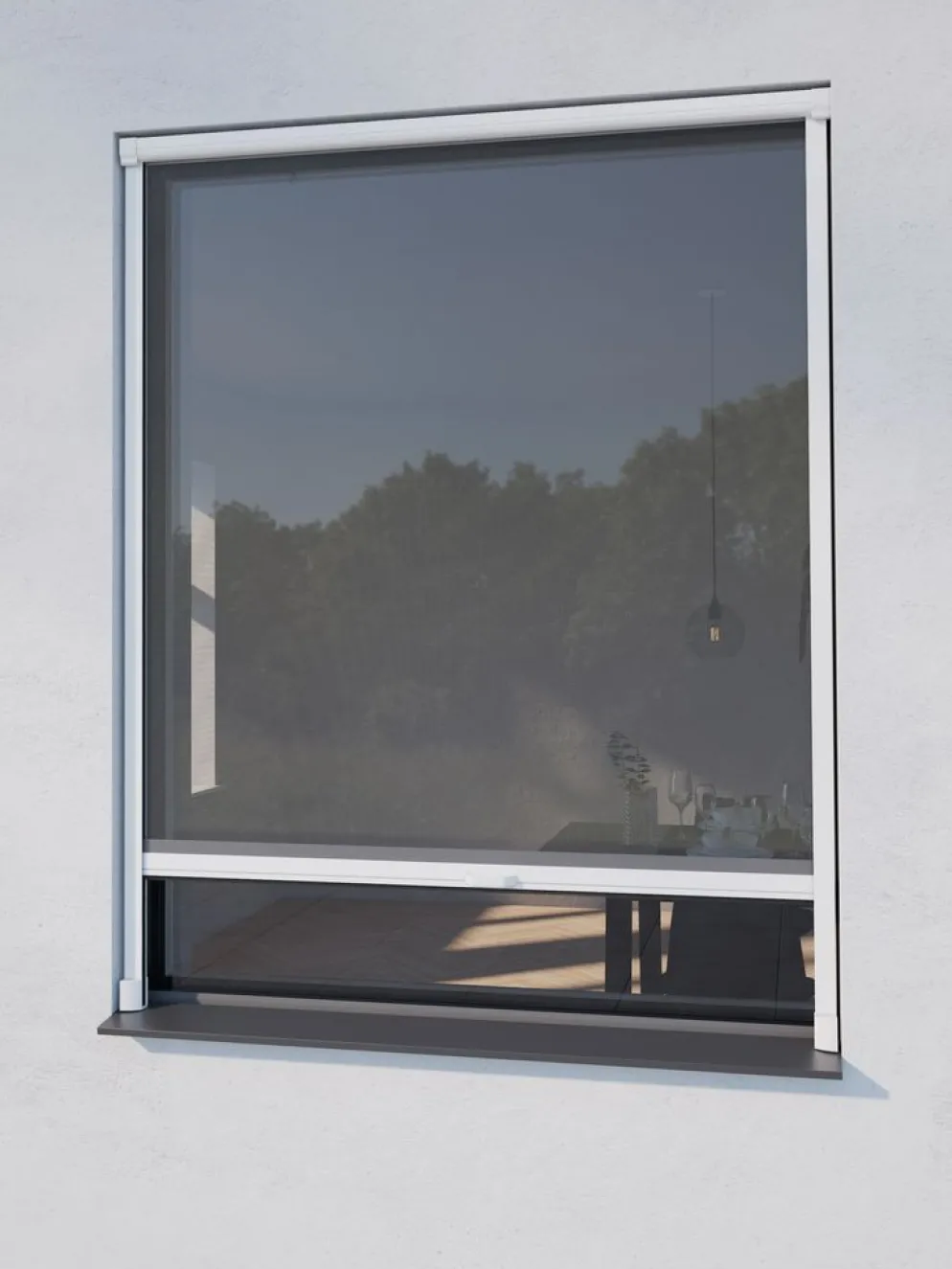 NYORDMosquitera enrollable NYORD 130x160 para ventana blanco