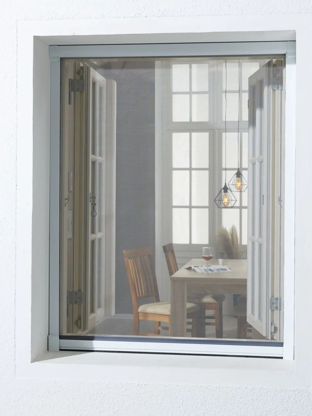 NYORDMosquitera enrollable NYORD 130x160 para ventana blanco