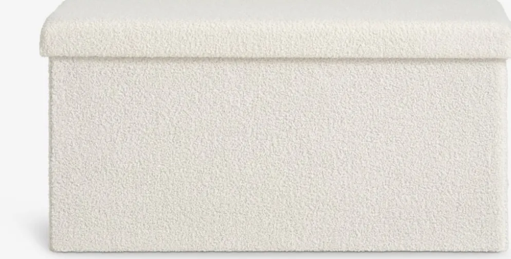 NYSTEDPuf NYSTED 76x38 con almacenaje felpa blanco crudo