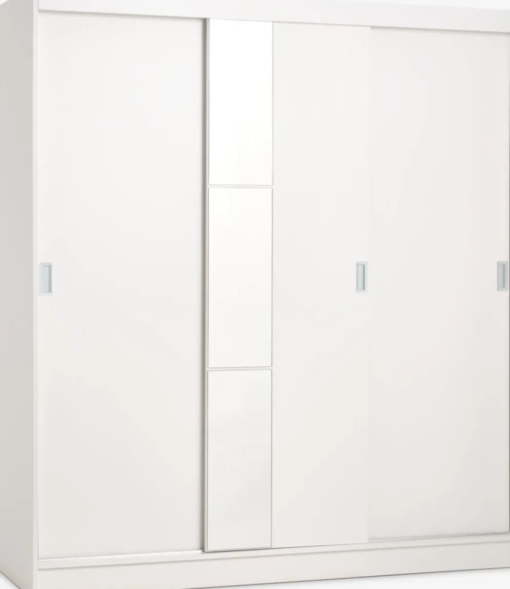 ODDERArmario ODDER 179x201 3 puertas correderas con espejo blanco