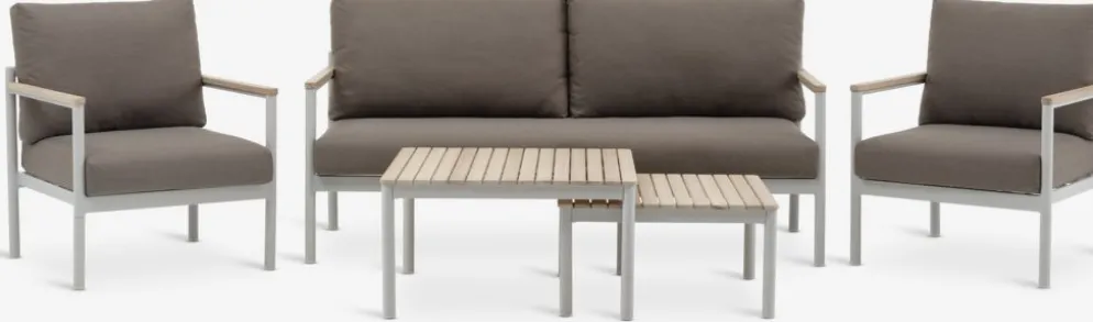 ODDESUNDConjunto muebles jardín ODDESUND 4,5 plazas beis