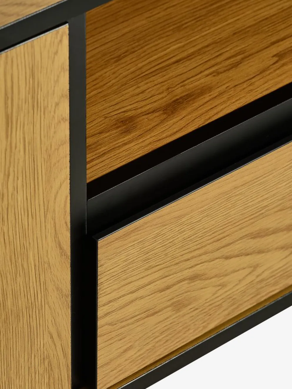 ODENSEMueble TV ODENSE 2 puertas 1 cajón color roble cálido/negro