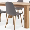 OLDE + JONSTRUPMesa OLDE L160 roble natural + 4 sillas JONSTRUP gris