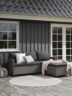 ONDRUPSofá de exterior con chaise longue ONDRUP 3 plazas gris