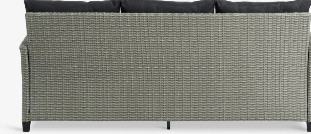 ONDRUPSofá de exterior con chaise longue ONDRUP 3 plazas gris