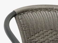 RADSTRUP + GRENAAMesa RADSTRUP Ø60 negro + 2 sillas GRENAA gris