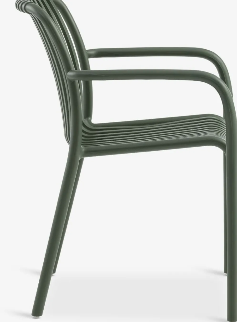 RADSTRUP + NABBENMesa RADSTRUP Ø60 negro + 2 sillas NABBEN verde oliva