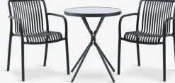 RADSTRUP + NABBENMesa RADSTRUP Ø60 + 2 sillas NABBEN negro