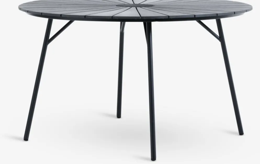 RANGSTRUPMesa de jardín RANGSTRUP Ø130 negro/negro