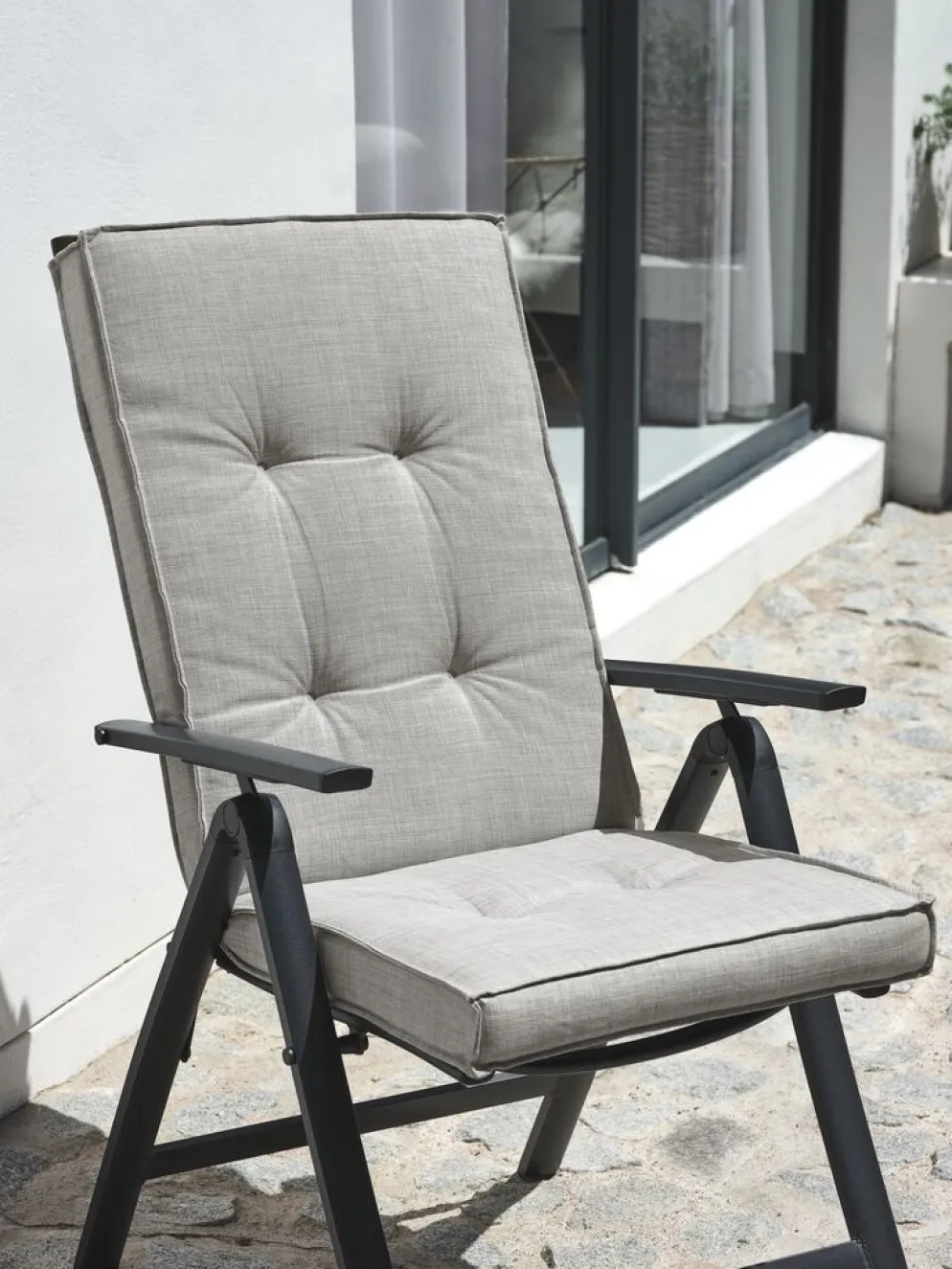 REBSENGECojín de jardín para silla reclinable REBSENGE gris claro