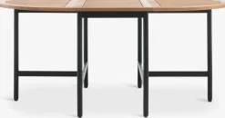 RENA + HEMSEDALMesa RENA L54/175 madera dura + 4 sillas HEMSEDAL negro