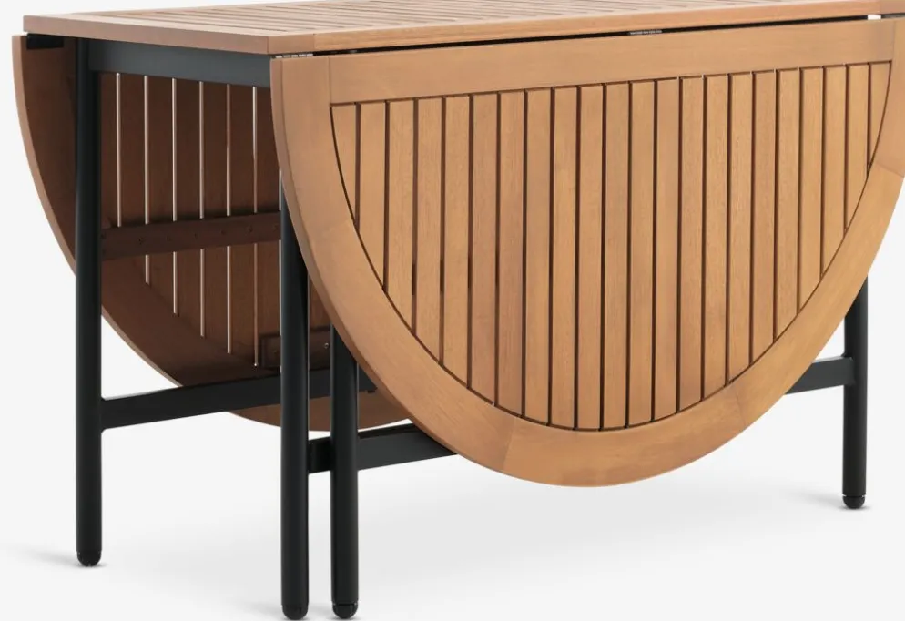 RENA + NYLENDIAMesa RENA L54/175 madera dura + 4 sillas NYLENDIA beis
