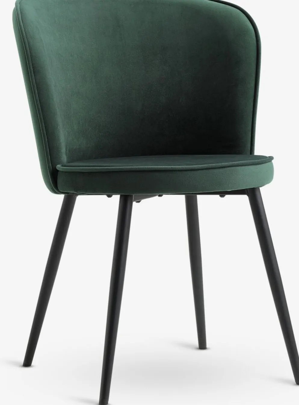 RISSKOVSilla de comedor RISSKOV terciopelo verde oscuro/negro