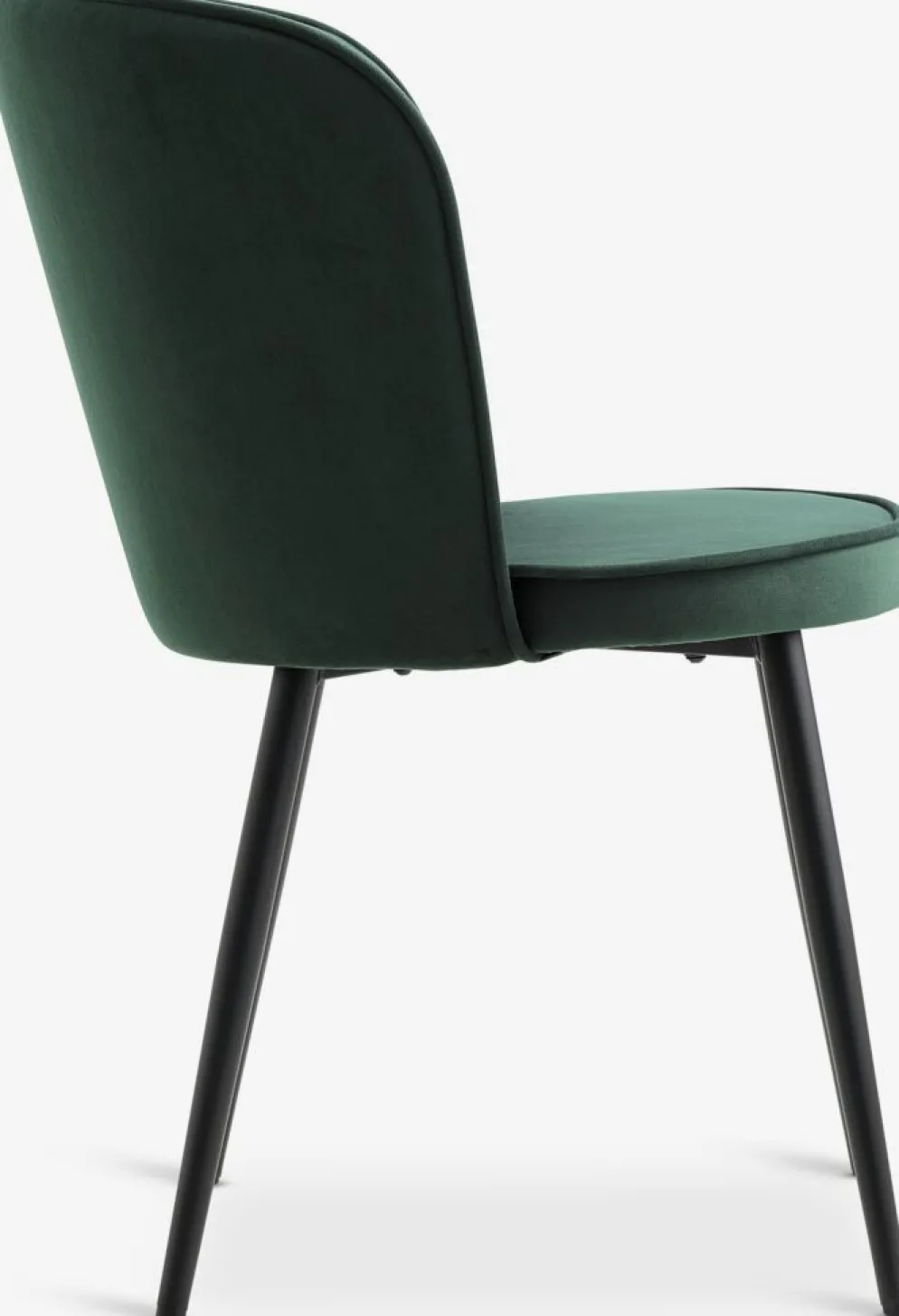 RISSKOVSilla de comedor RISSKOV terciopelo verde oscuro/negro