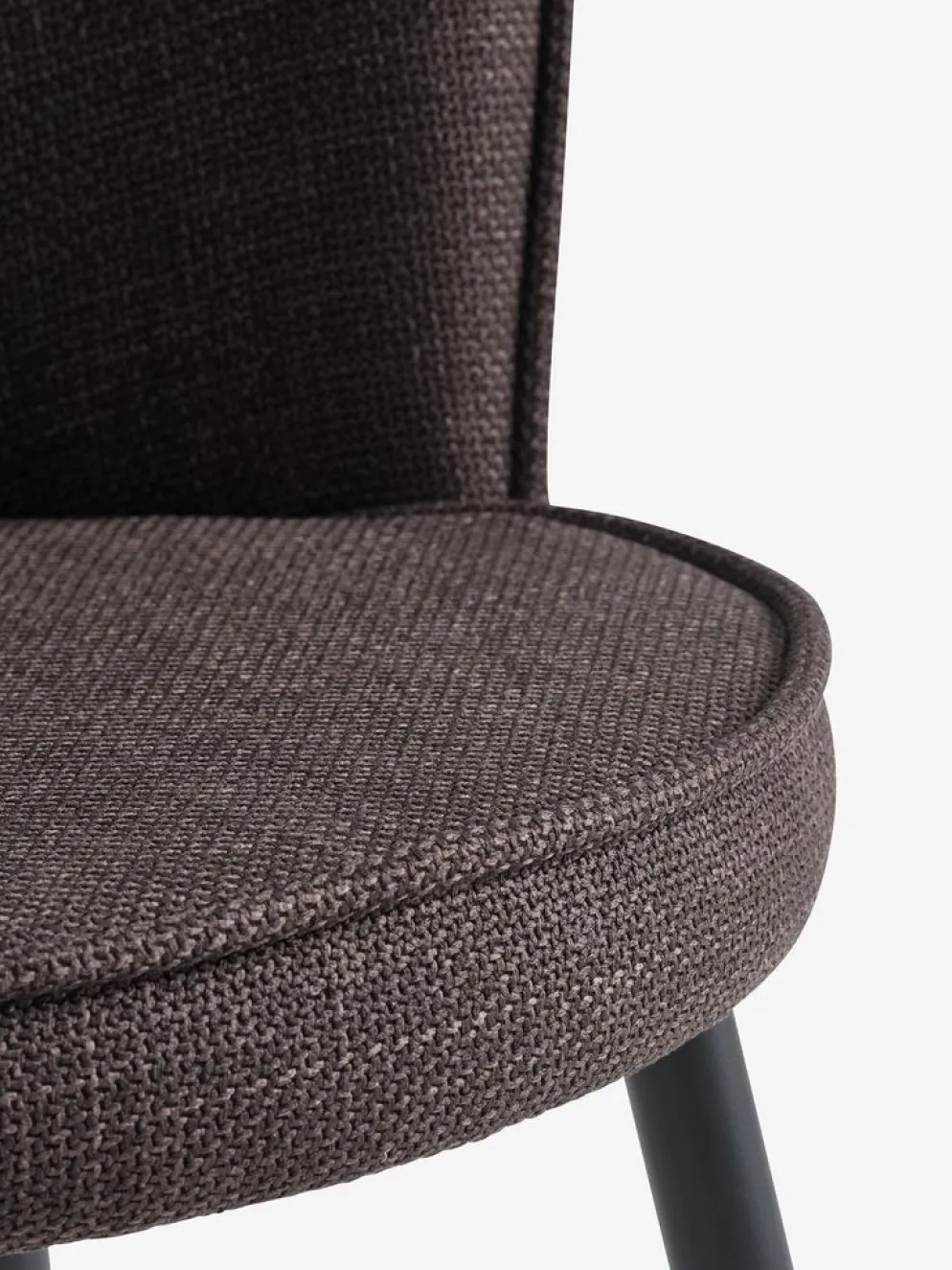 RISSKOVSilla de comedor RISSKOV tela marrón oscuro/negro