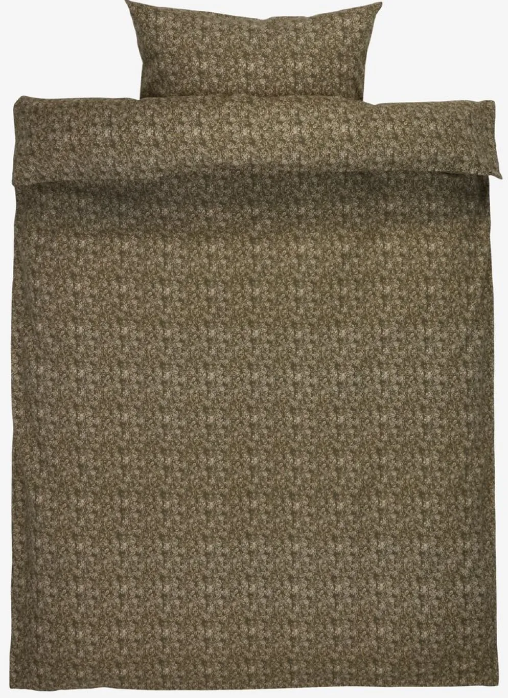 ROSABASICJuego funda nórdica franela ROSA 155x220 oliva
