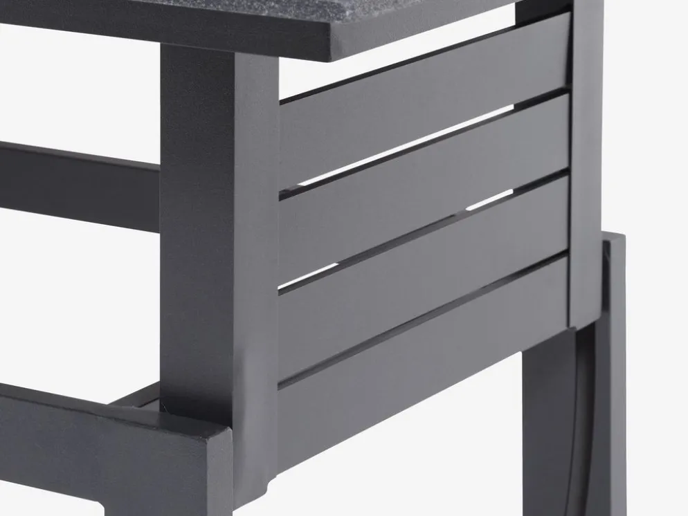 SALTENConjunto muebles jardín SALTEN 5 plazas secado rápido negro