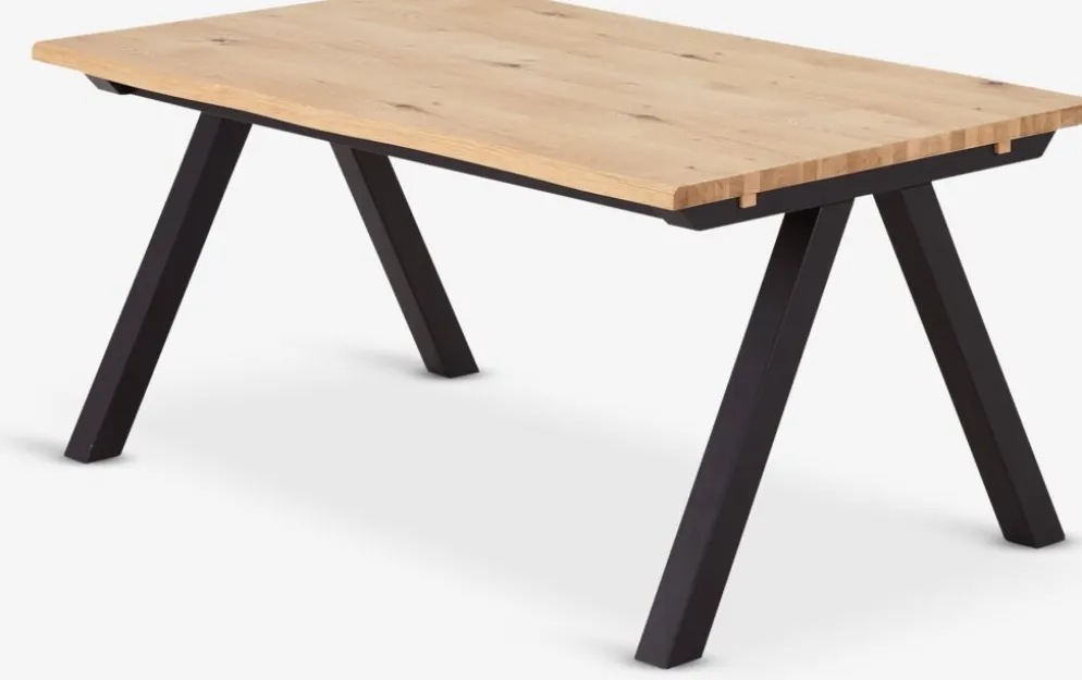 SANDBYMesa de comedor SANDBY 100x160 roble natural/negro