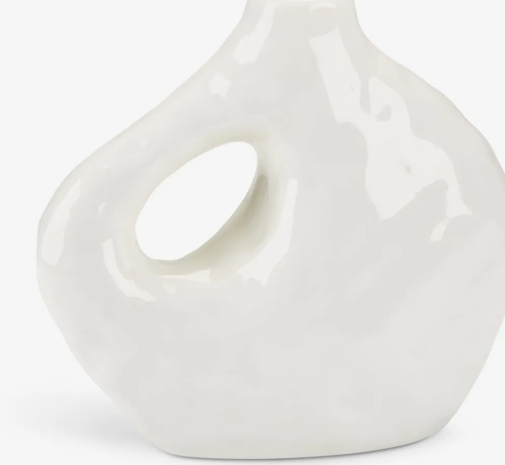 SIGFREDJarrón SIGFRED A16xL7xA14cm blanco