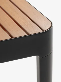 SIRDAL + SIRDALMesa SIRDAL L91 madera dura + 4 sillas SIRDAL gris