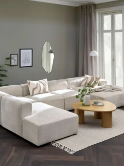 SKEJBYSofá modular SKEJBY 5 plazas chaise longue/abierto beis