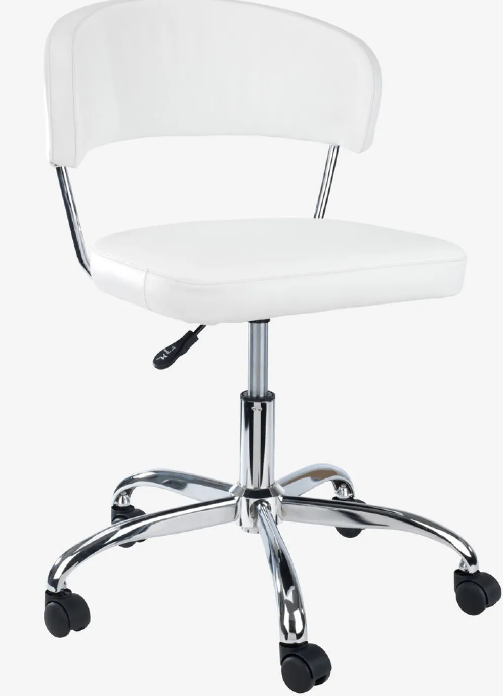 SNEDSTEDSilla de oficina SNEDSTED polipiel blanco/cromo