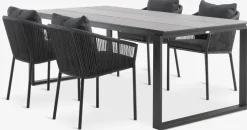 SONNERUP + GILJAMesa SONNERUP L215 + 4 sillas GILJA gris