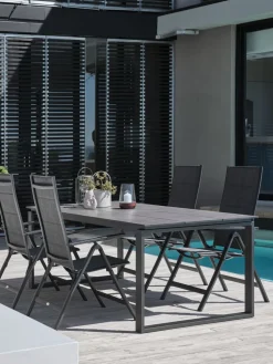 SONNERUP + MYSENMesa SONNERUP L215 + 4 sillas MYSEN gris