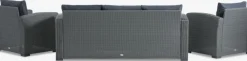 STAVERNConjunto muebles jardín STAVERN 5 plazas gris