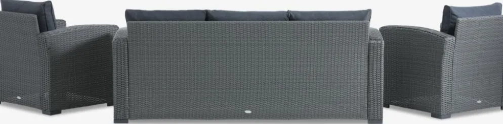 STAVERNConjunto muebles jardín STAVERN 5 plazas gris