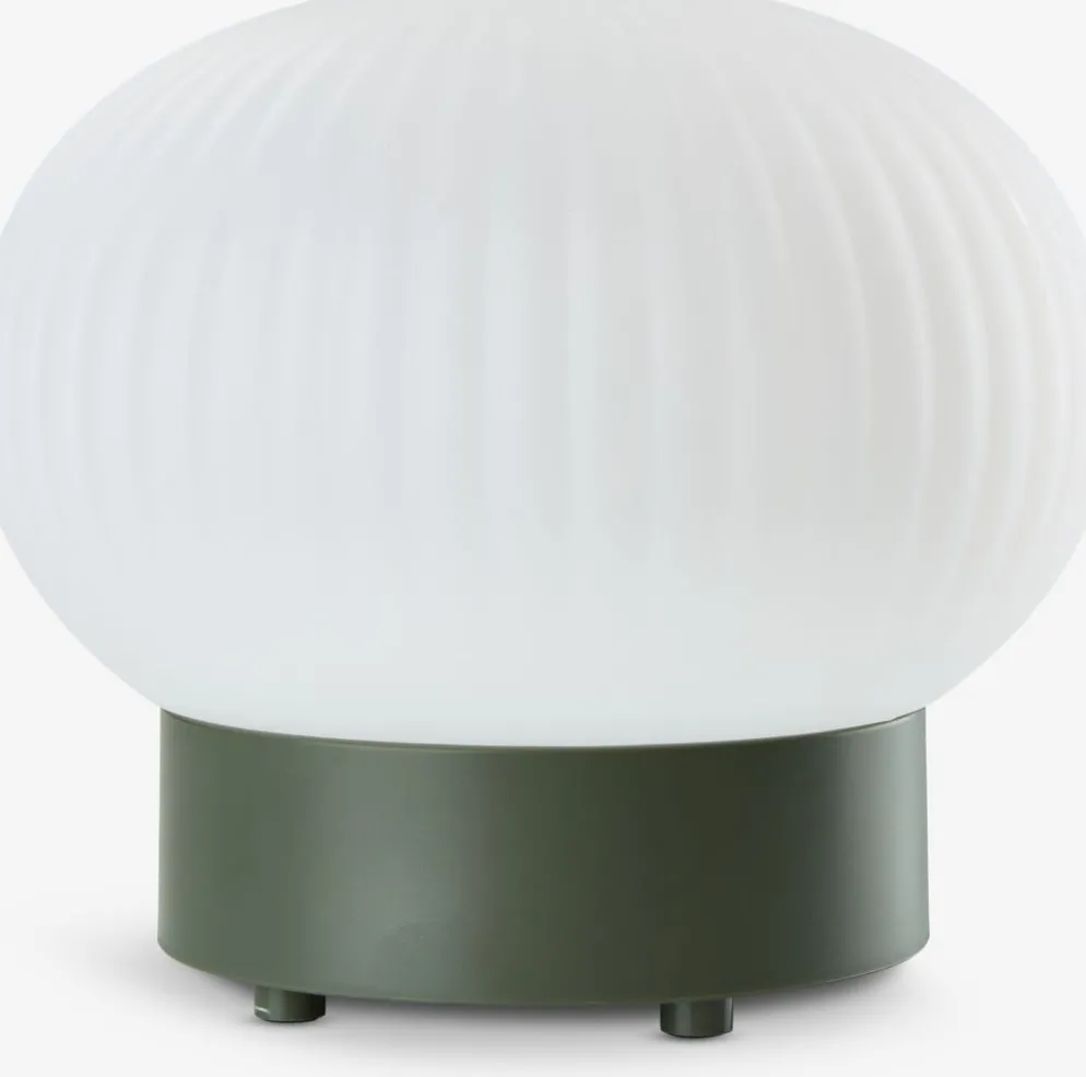 STORFUGLLámpara de mesa recargable STORFUGL Ø15xA10cm verde oscuro