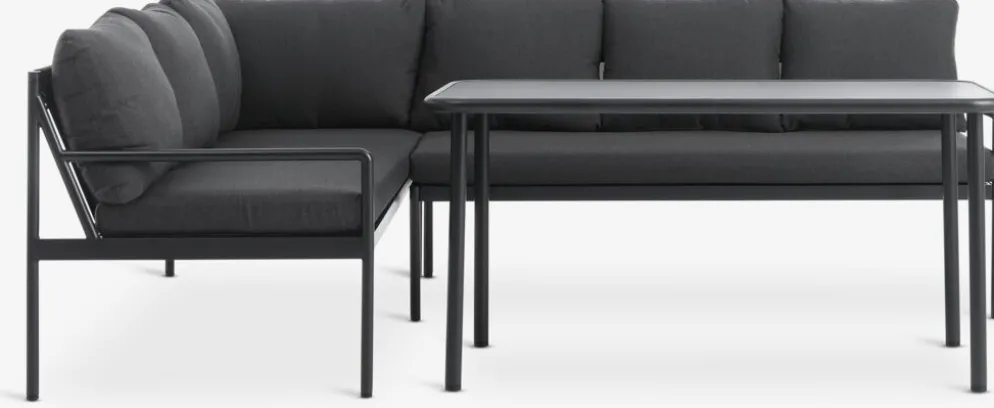 STROEMSTADConjunto muebles jardín STROEMSTAD 6 plazas negro