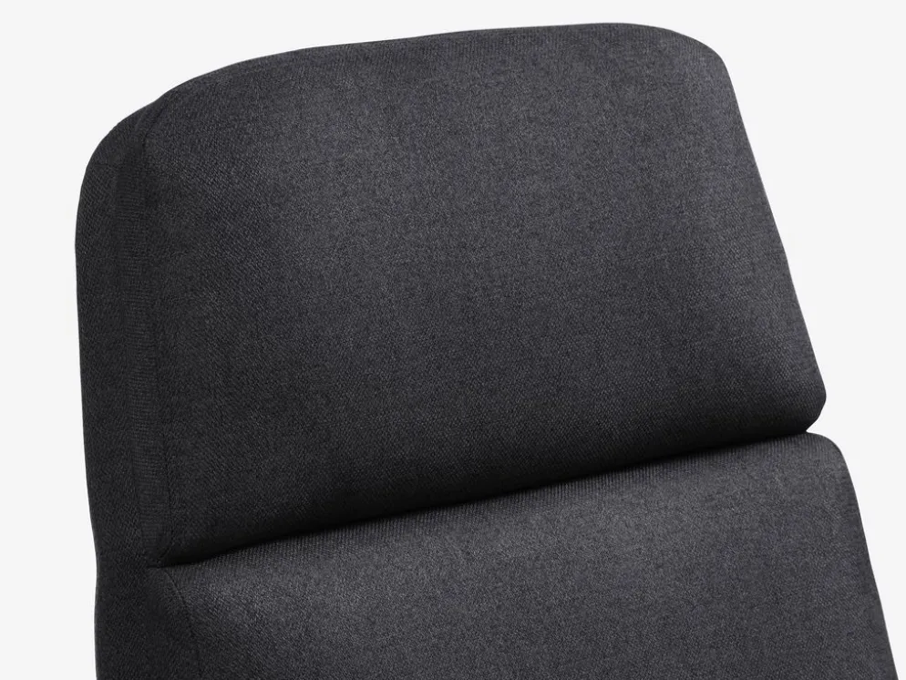 TANKEDALSillón reclinable con reposapiés TANKEDAL tela gris oscuro