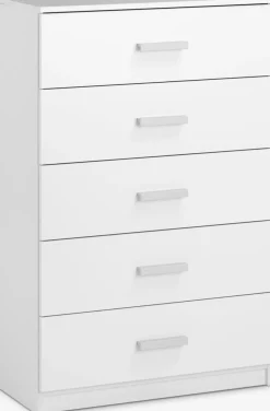 TAPDRUPCómoda TAPDRUP 5 cajones anchos blanco