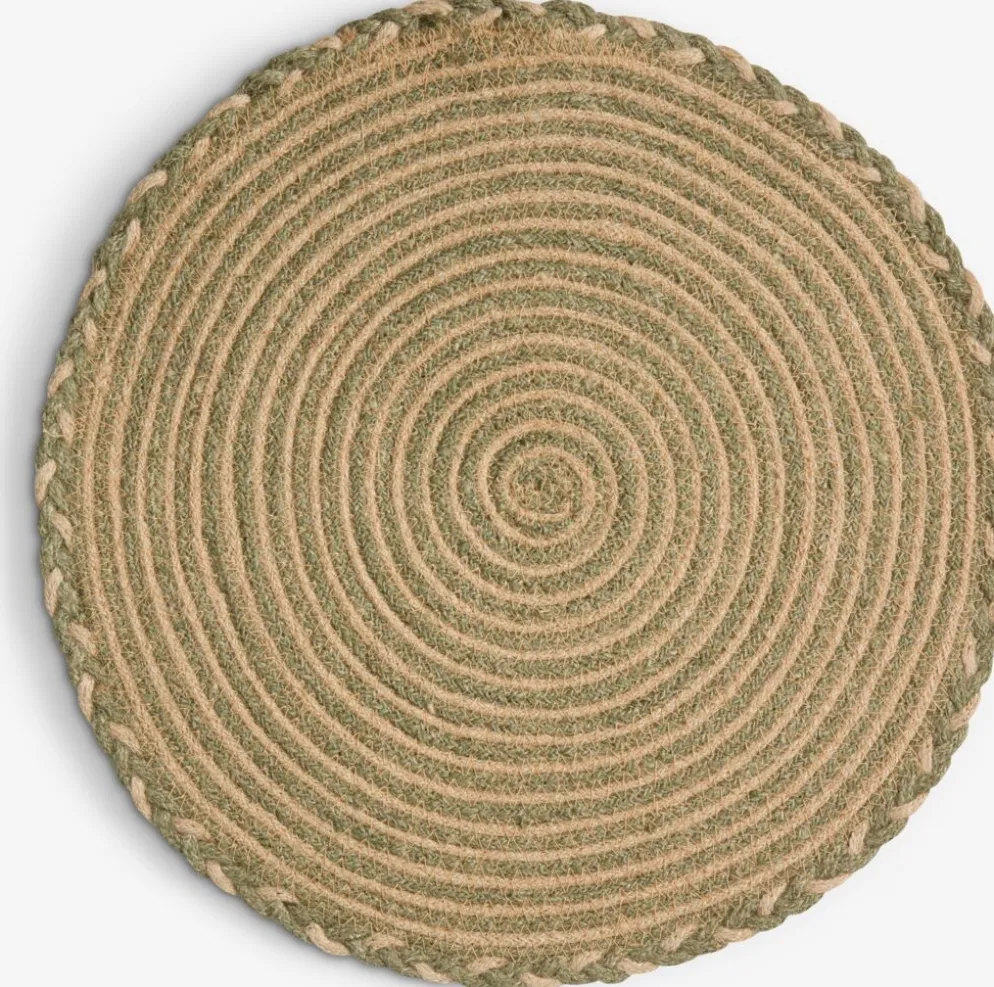 TETTEGRASMantel individual TETTEGRAS Ø37 natural/verde