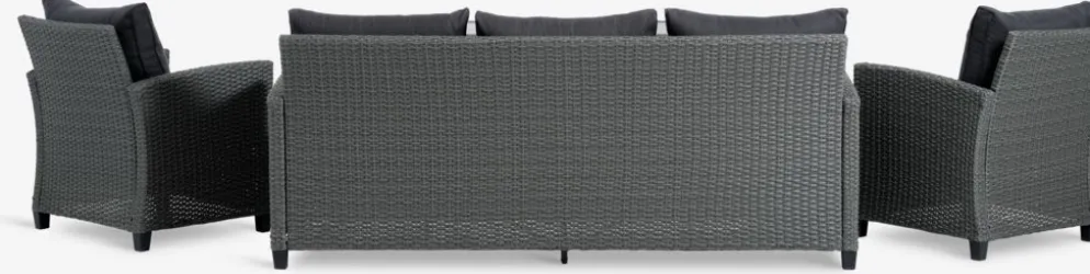 THISEConjunto muebles jardín THISE 5 plazas gris