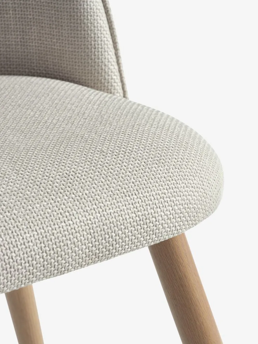 THORUPSilla de comedor THORUP tela beis/color roble natural