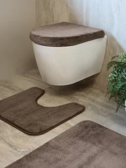 TIMSFORSBASICJuego alfombrillas baño TIMSFORS juego de 3 arena oscuro