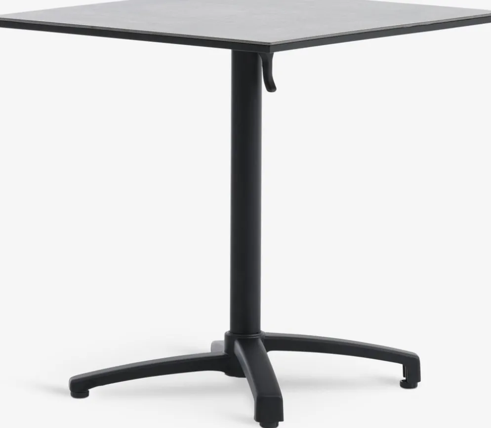 TIPMOSE + MELLBYMesa TIPMOSE L70 gris + 2 sillas MELLBY negro